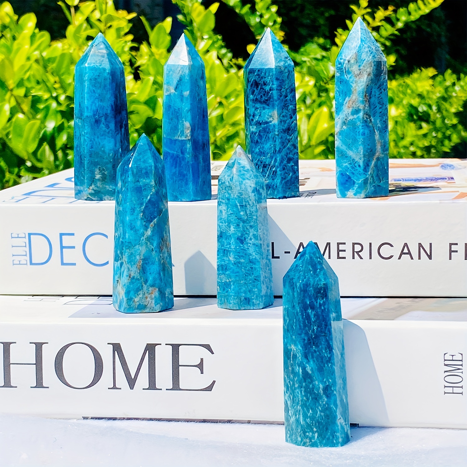 Blue Apatite Natural Crystal T - đánh giá và giá Home Decor Modern Organic