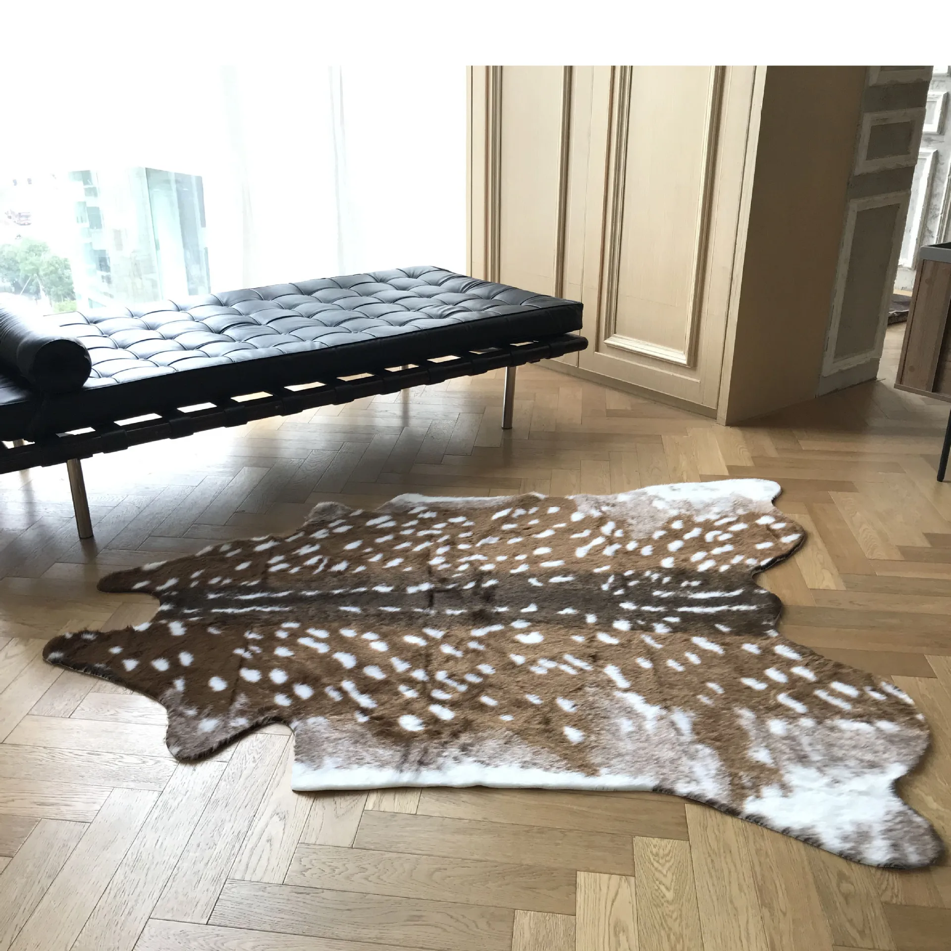 Fluffy Faux Faux Fur Cowhide S - đánh giá và giá Cowhide Rug Faux