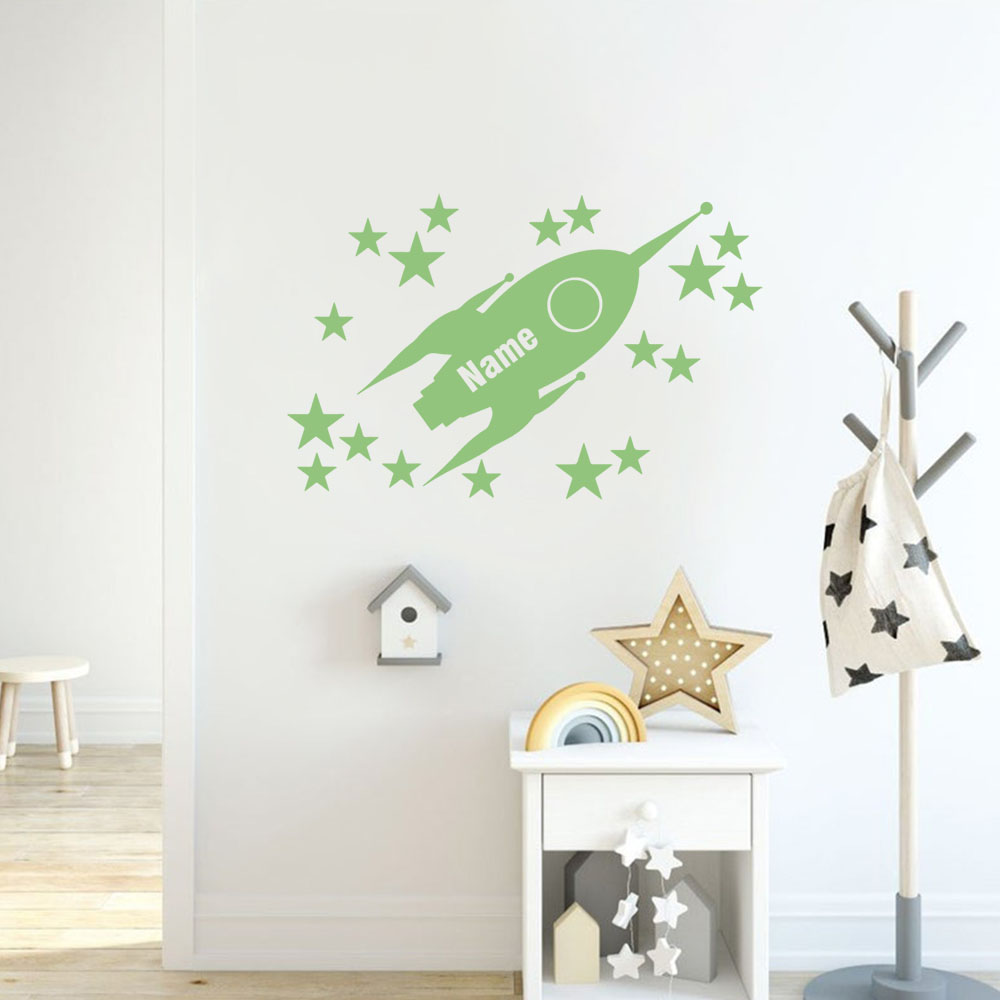 1pc Cartoon Rockets and stars  - đánh giá và giá Home Decor Wallpaper