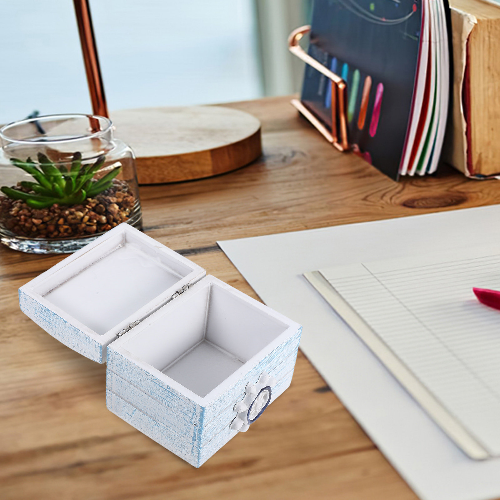 Ocean Themed Wooden Box Handcr - đánh giá và giá Home Decor Nautical