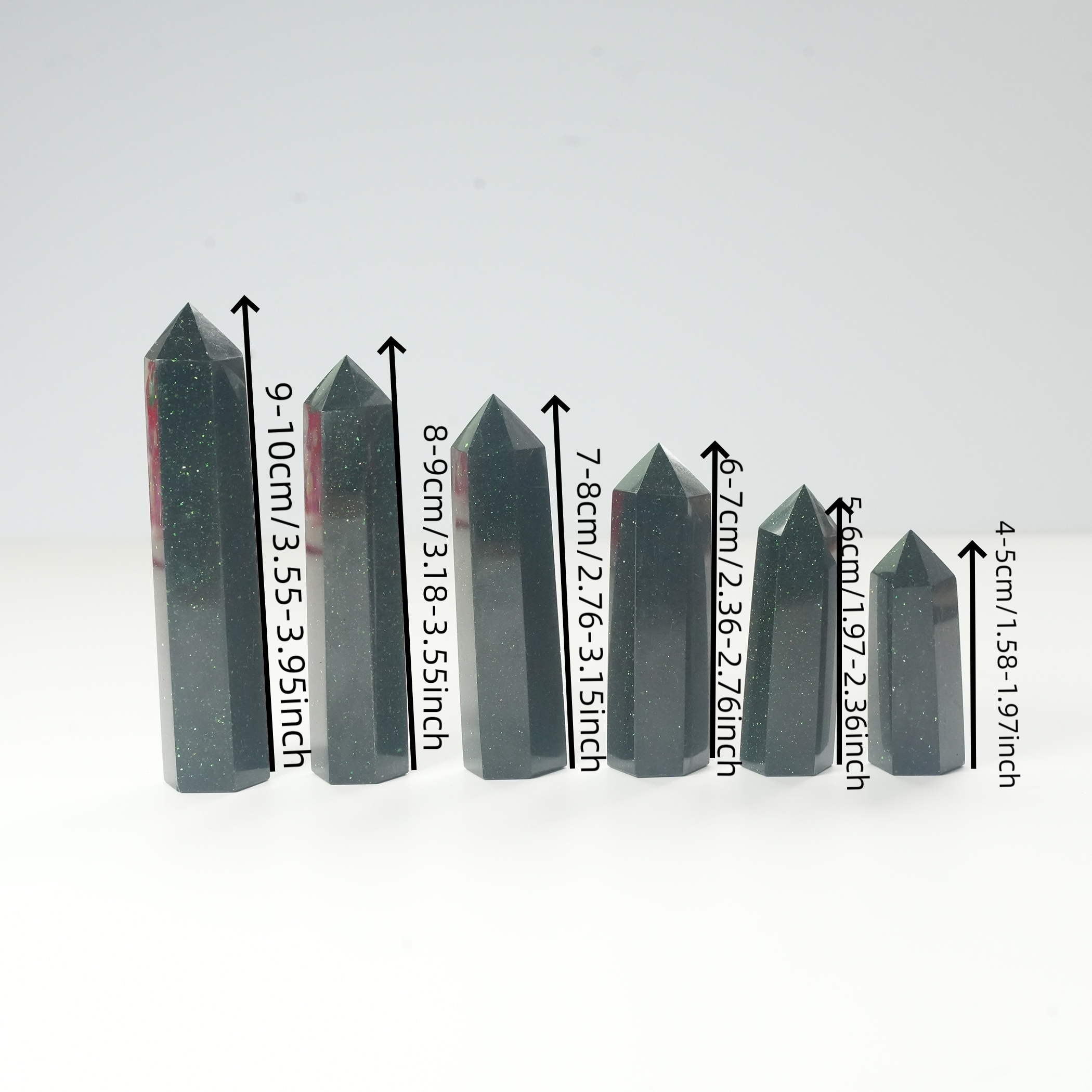 Green Goldstone Crystal Tower, - đánh giá và giá Home Decor Modern Organic