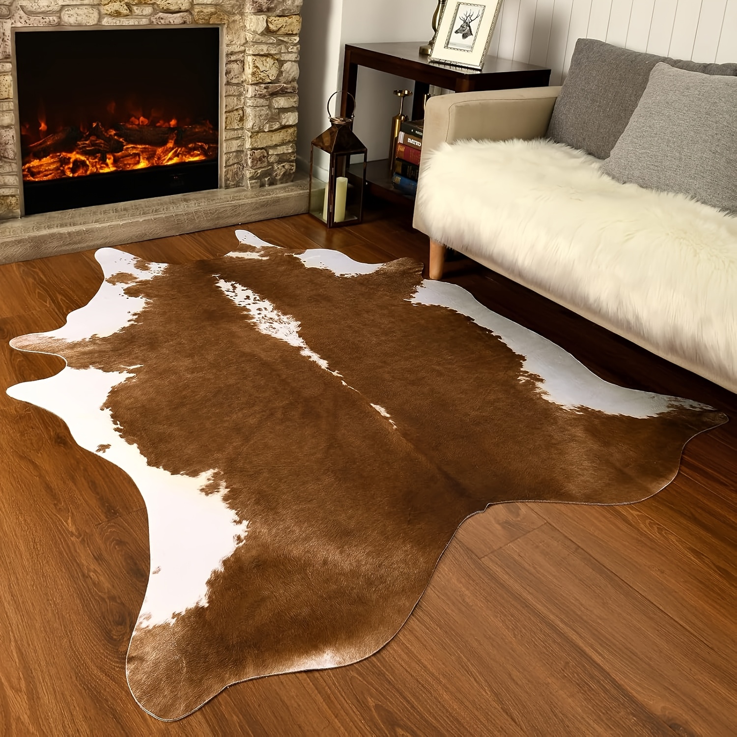 American Style Faux Fur Cowhid - đánh giá và giá Cowhide Rug Faux
