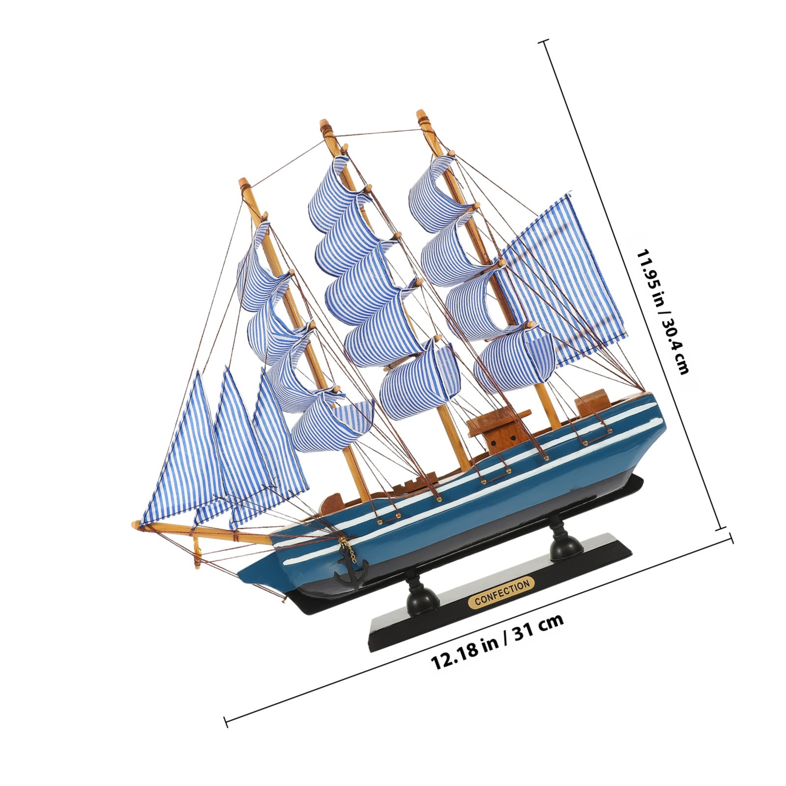 Wooden Sailboat Decorative Sai - đánh giá và giá Home Decor Nautical
