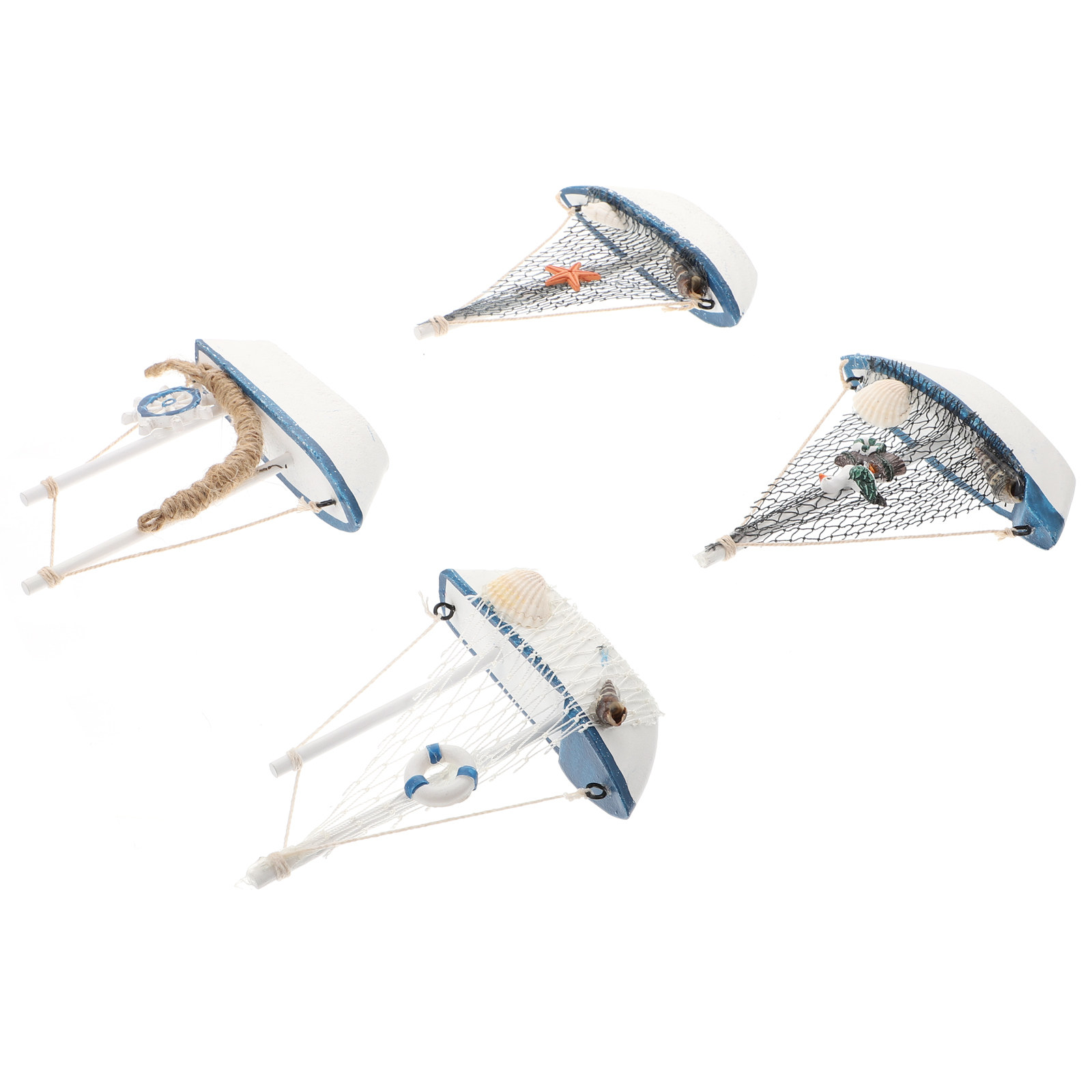 4Pcs Sailboat Wooden Decoratio - đánh giá và giá Home Decor Nautical