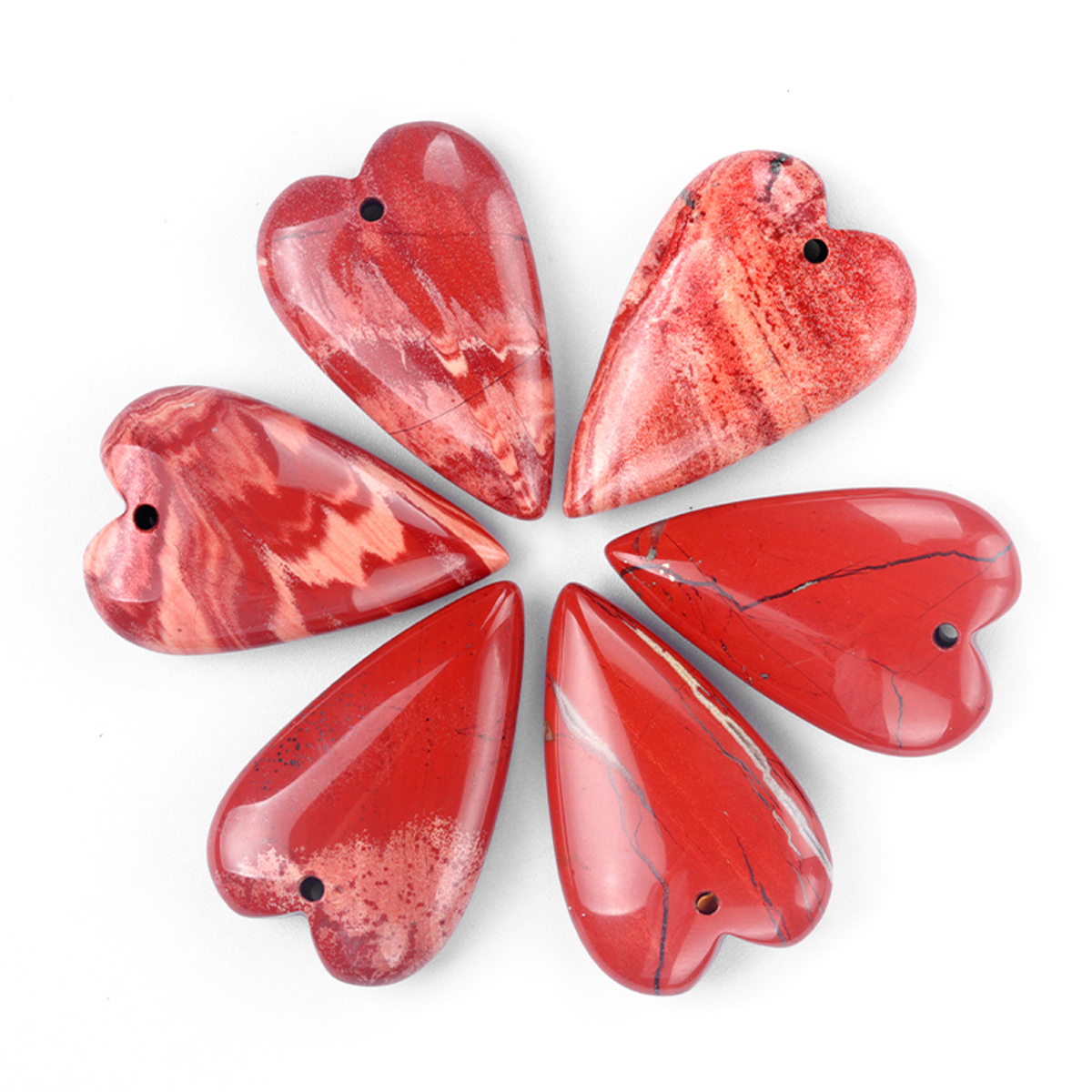 3pcs Peach Heart Natural Stone - đánh giá và giá Home Decor Modern Organic