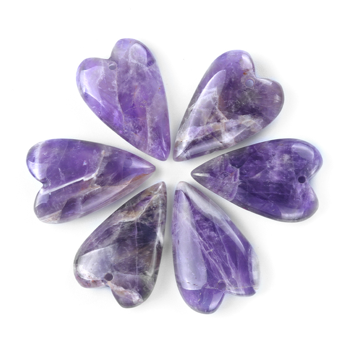 3pcs Peach Heart Natural Stone - đánh giá và giá Home Decor Modern Organic