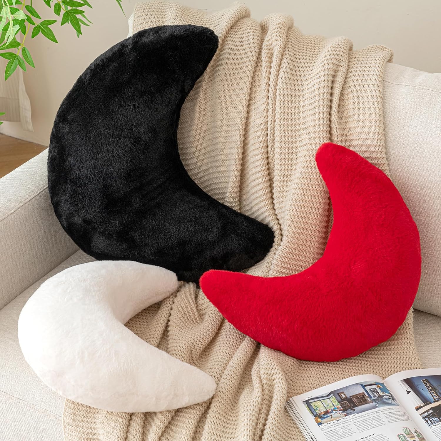 Soft Moon Pillow for Bed Couch - đánh giá và giá Decorative Throw Pillow