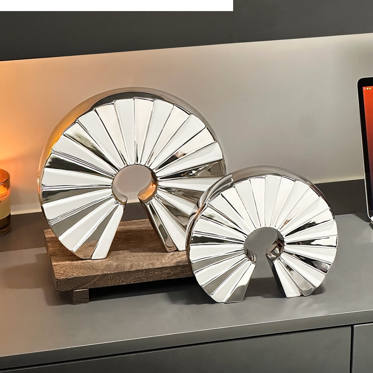 Ceramic Handicrafts Fan-shaped - đánh giá và giá Home Decor Modern Organic