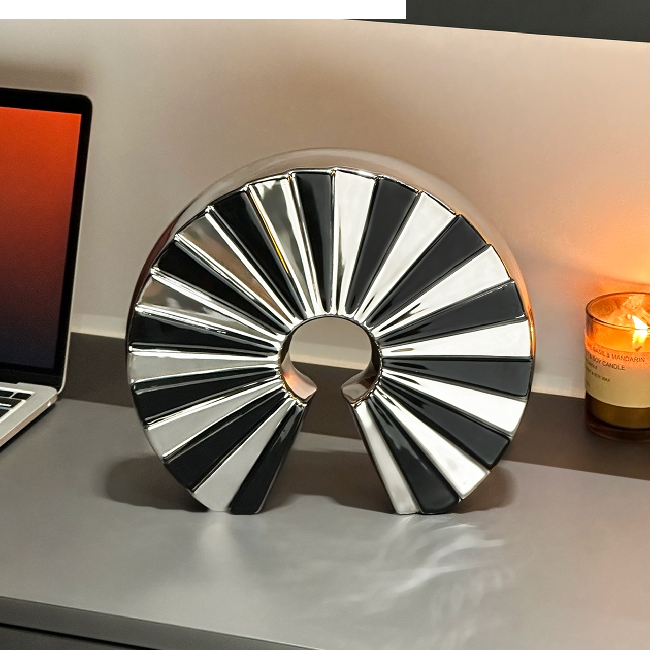 Ceramic Handicrafts Fan-shaped - đánh giá và giá Home Decor Modern Organic