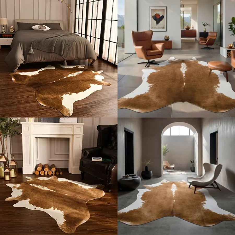 Premium Faux Cowhide Rug, Cow  - đánh giá và giá Cowhide Rug Faux