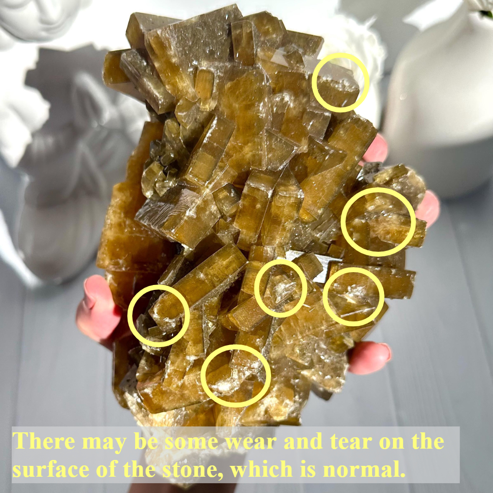 Rare Golden Barite Crystal Clu - đánh giá và giá Home Decor Modern Organic